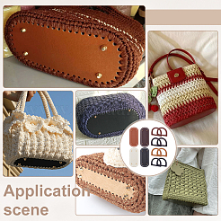4Pcs 4 Colors PU Leather Oval Bottom&nbsp;FIND-PH0061-81