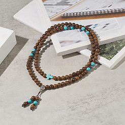 Alloy Gourd Tassel Pendant Necklace&nbsp;NJEW-JN04180