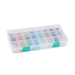 24 Colors Electroplate Glass Beads&nbsp;EGLA-JP0002-04B-6mm
