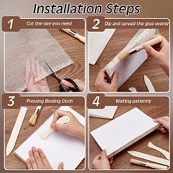 DIY Cotton Fabric Book Cloth Bookcover Making Kit&nbsp;DIY-BC0013-07