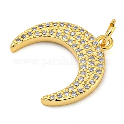 Rack Plating Brass Micro Pave Cubic Zirconia Pendants&nbsp;KK-Z063-47G