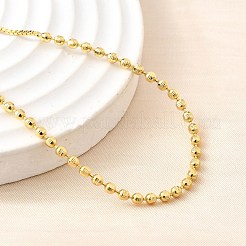 Brass Round Beads Slider Bracelets for Women&nbsp;BJEW-D317-13B-G
