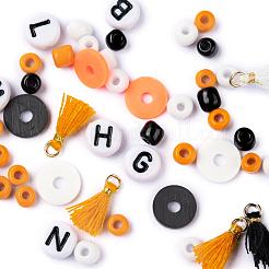 3 Colors 1155Pcs DIY Halloween Theme Stretch Bracelets Making Kits&nbsp;DIY-LS0001-22A