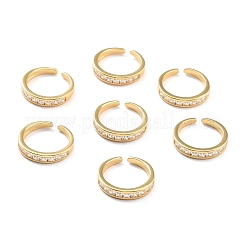 Clear Cubic Zirconia Open Cuff Ring for Women&nbsp;RJEW-C018-06G