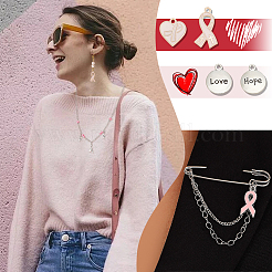 140pcs 14 style Awareness Ribbon Theme Zinc Alloy Pendants&nbsp;FIND-PH0018-24