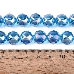 Electroplate Transparent Glass Beads Strands&nbsp;EGLA-ZX001-01A-06