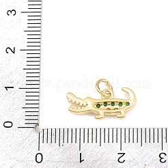 Brass Micro Pave Clear Cubic Zirconia Pendants&nbsp;KK-F938-25H-G
