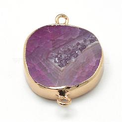 Natural Druzy Agate Links connectors&nbsp;G-Q494-32