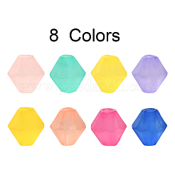 800Pcs 8 Colors Frosted Acrylic Beads&nbsp;MACR-CJ0001-27
