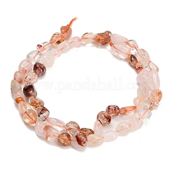 Natural Red Hematoid Quartz/Ferruginous Quartz Beads Strands&nbsp;GG-CBAC61B-B04-02