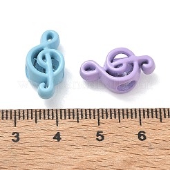 Spray Painted Alloy European Beads&nbsp;AL-CBA5B8E-15