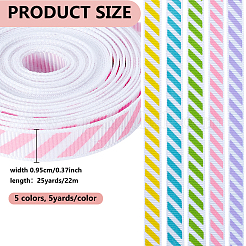 5 Colors Polyester Ribbon&nbsp;OCOR-GA0002-96
