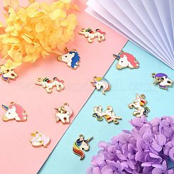 60Pcs 10 Styles Alloy Enamel Pendants&nbsp;ENAM-CJ0002-69