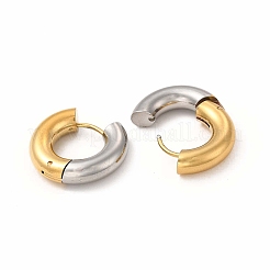 Two Tone 303 Stainless Steel Huggie Hoop Earrings for Women&nbsp;EJEW-C011-07D-1