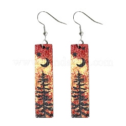 Wood Dangle Earrings&nbsp;WG80B52-01