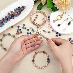 60pcs 5 Colors Handmade Gold Sand Lampwork Beads&nbsp;LAMP-SZ0001-19