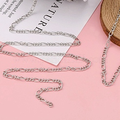 Platinum Plated Iron Figaro Chains Mother-Son Chains&nbsp;X-CHSM005Y-N