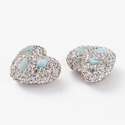 Handmade Polymer Clay Rhinestone Beads&nbsp;RB-C001-02