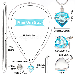 December Glass Urn Pendant Necklace DIY Making Kit&nbsp;DIY-CN0001-82A