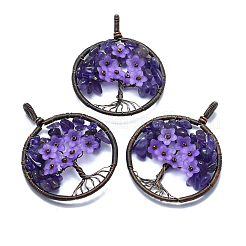 Natural Amethyst Pendants&nbsp;G-E529-A02