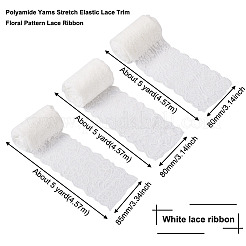 3 Bags 3 Style Polyamide Yarns Stretch Elastic Lace Trim&nbsp;OCOR-YS0001-07