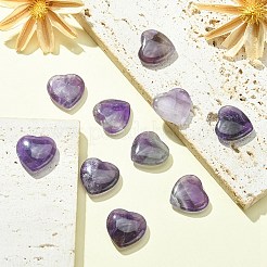 Natural Amethyst Heart Palm Stone&nbsp;G-YW0001-52B