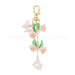 Acrylic Flower Pendants Decorations&nbsp;HJEW-JM04196