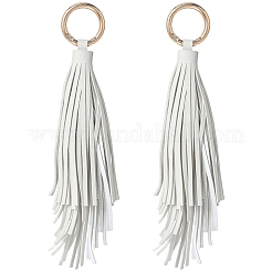 2Pcs PU Leather Tassel Pendant Keychains&nbsp;FIND-CL0002-41C