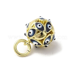 Brass Enamel Charms&nbsp;KK-E092-12G-01