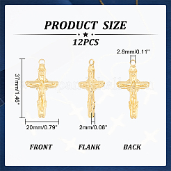 12Pcs Ion Plating(IP) 304 Stainless Steel Pendants&nbsp;STAS-UN0045-07