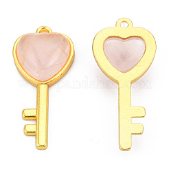 Natural Rose Quartz Pendants&nbsp;G-N326-158-17