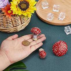 Resin Miniature Luminous Mushroom Ornaments&nbsp;AJEW-WH0326-72