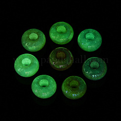 UV Plating Luminous Opaque Acrylic European Beads&nbsp;X-OACR-N154-04