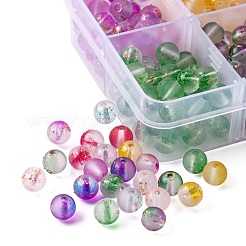 360Pcs 8 Colors Frosted Spray Painted Glass Beads&nbsp;GLAA-YW0001-40