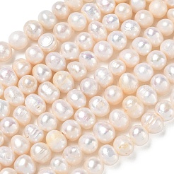 Natural Cultured Freshwater Pearl Beads Strands&nbsp;PA-CBAC463-06