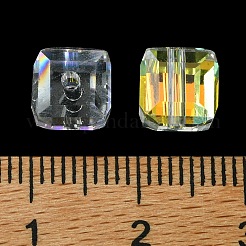 100Pcs Transparent Electroplate Glass Beads&nbsp;GLAA-K064-08A-AB01