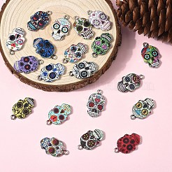 20Pcs 20 Colors Alloy Enamel Pendants&nbsp;FIND-YW0007-96