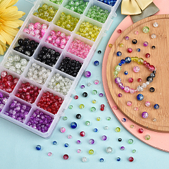 1920Pcs 3 Style Spray Painted Crackle Glass Beads&nbsp;CCG-CJ0001-04
