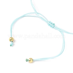 Natural Flower Amazonite Beads Braided Beaded Bracelets&nbsp;BJEW-JB12667