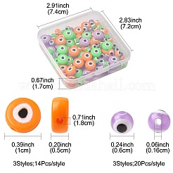 102Pcs 6 Colors Opaque Printed Acrylic Beads&nbsp;OACR-FS0002-36