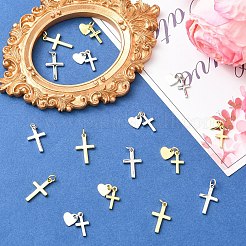 8Pcs 4 Styles Rack Plating Brass Pendants&nbsp;KK-YW0004-10