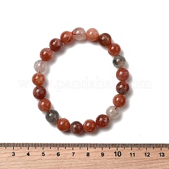Natural Sunstone Round Beads Stretch Bracelets for Women&nbsp;BJEW-L712-A04