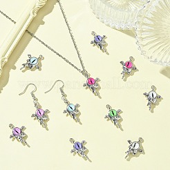 12Pcs 6 Colors Evil Eye Resin Pendants&nbsp;RESI-CJ0004-02