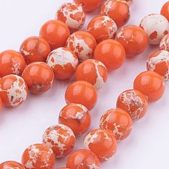 Synthetic Imperial Jasper Beads Strands&nbsp;G-E374-10mm-03A