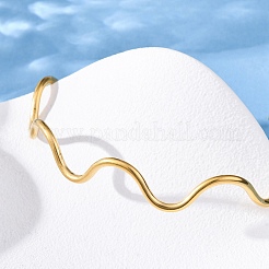 304 Stainless Steel Cuff Bangle for Women&nbsp;BJEW-C076-05G