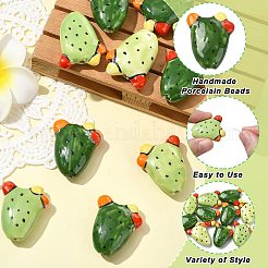 10Pcs 2 Colors Handmade Porcelain Beads&nbsp;PORC-CJ0001-23