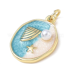 Brass Enamel Pendants&nbsp;KK-CBA97B9-03G