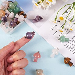 5Pcs Natural Cherry Blossom Agate Pendants&nbsp;G-SZ00001-87D