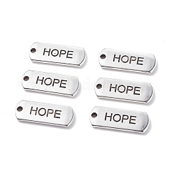 (Defective Closeout Sale: Blister) Tibetan Style Alloy Inspirational Message Pendants&nbsp;TIBEP-XCP0001-02