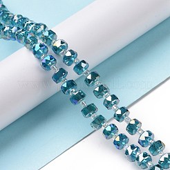 Electroplate Transparent Glass Beads Strands&nbsp;EGLA-H101-03B
